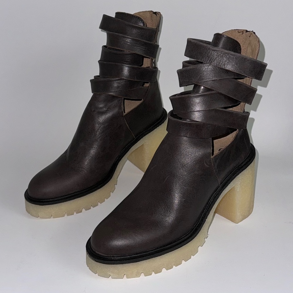 Free People Women's Jesse Cutout Boot Bootie Platform Zip EU New $198